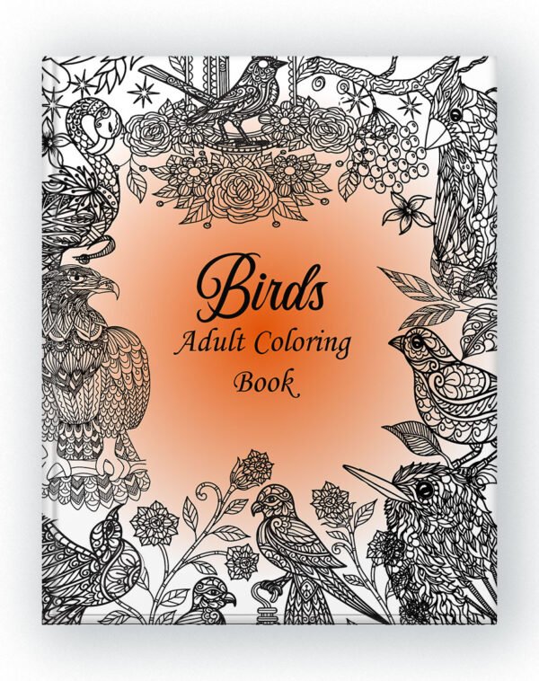 Birds adult colouring book