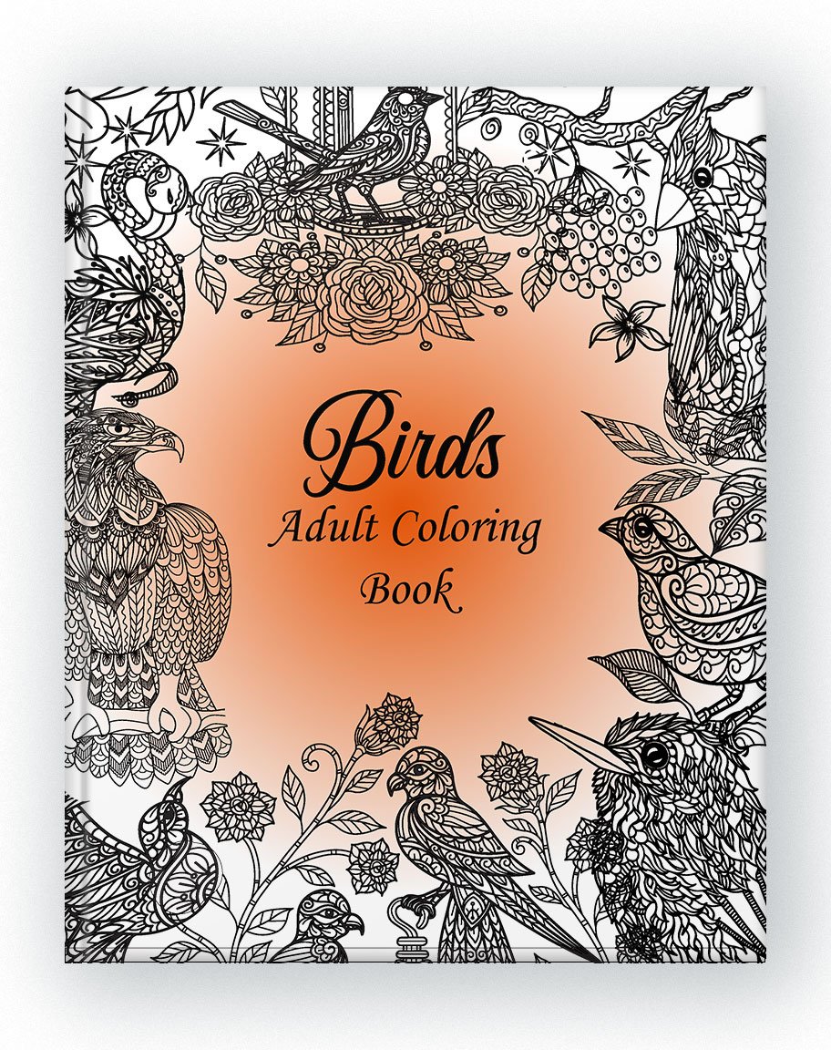 Large Print Easy Color & Frame - Birds (Adult Coloring Book) SPIRAL BOUND –  2