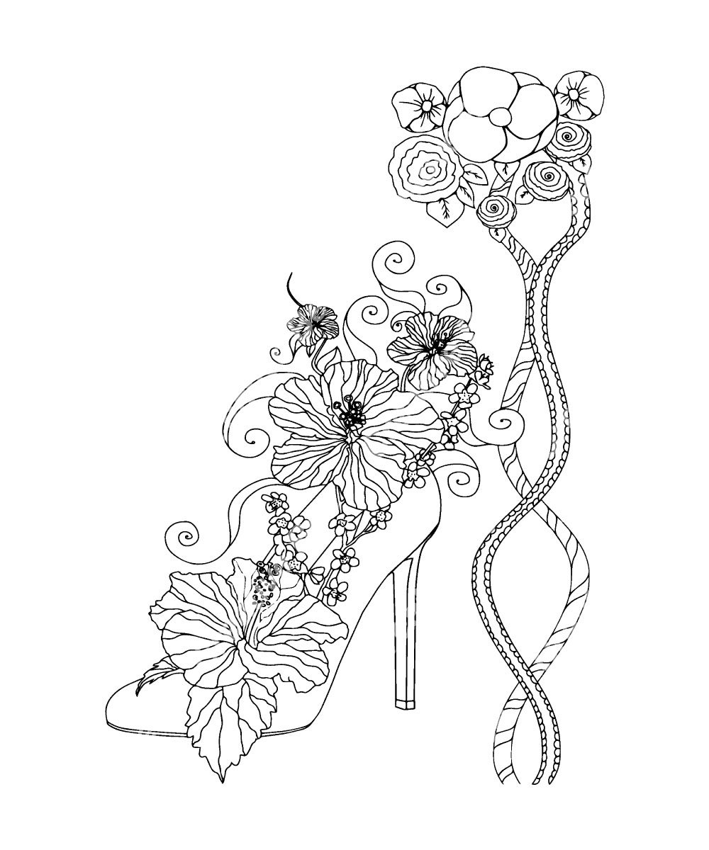 15 Women Shoes Coloring Pages, Shoes Fashion, Shoe Art, High Heels,  Grayscale, Adults Coloring Book, Instant Download, Printable PDF File - Etsy