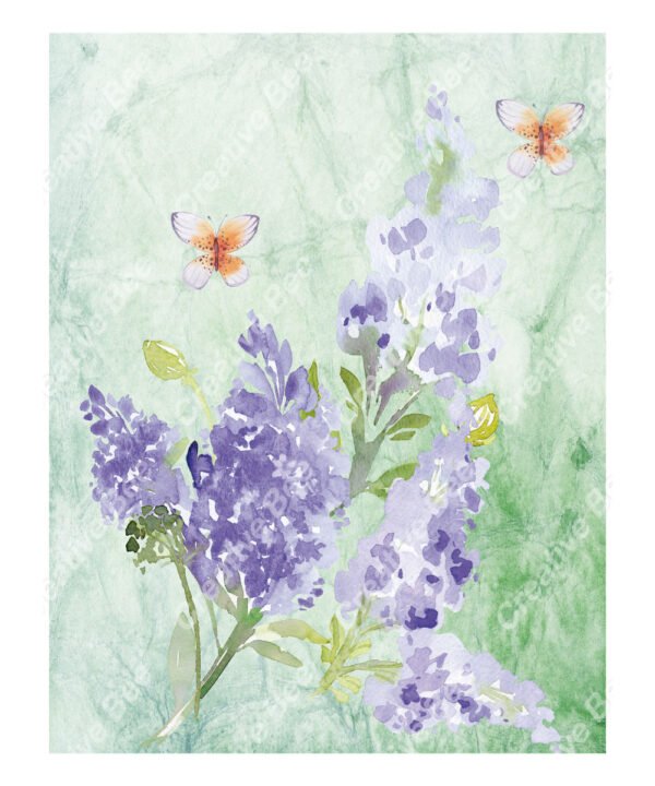 Watercolor floral reverse coloring book