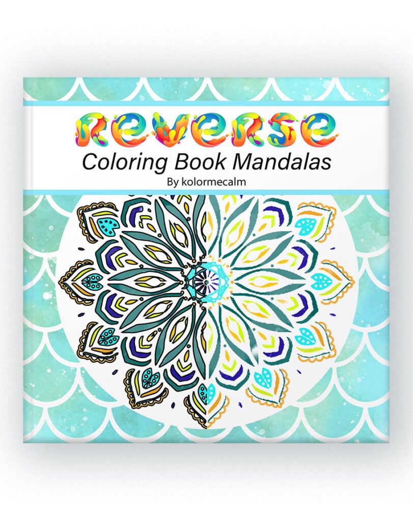 watercolor Mandala Reverse Coloring book