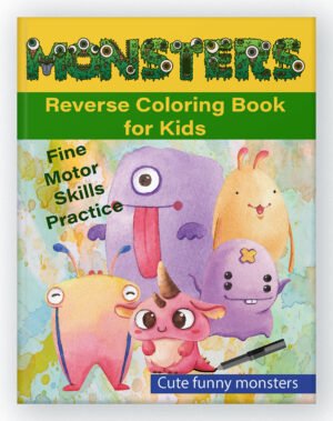 Monsters reversal colouring book for kids