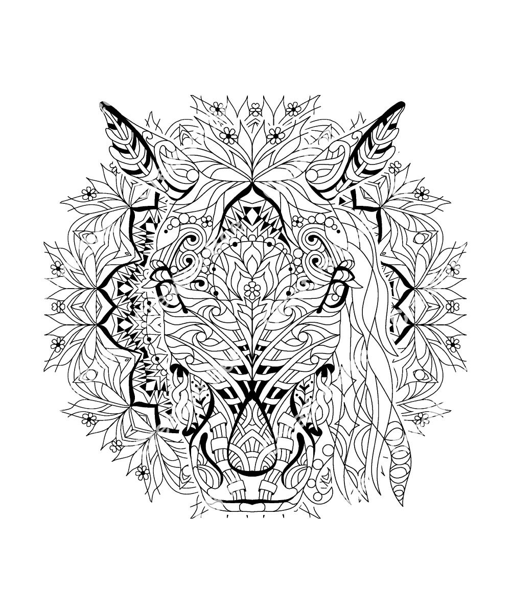 Mindfulness Coloring Book for Adults Mandala Animals: 50 unique animals in  mandala style coloring pages | adult coloring books for anxiety and