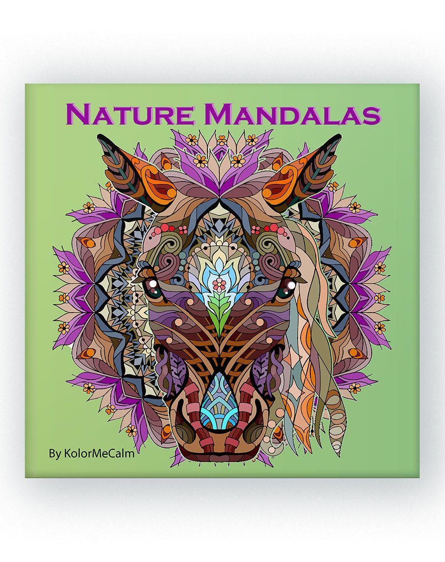 Mandalas Adult Coloring Book for Relaxation with Anti-Stress Nature Patterns