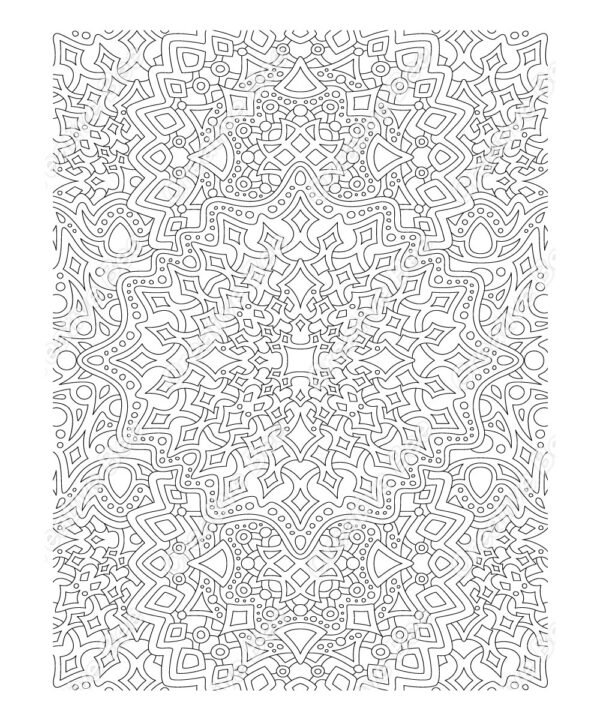 patterns colouring book page for adult and teens