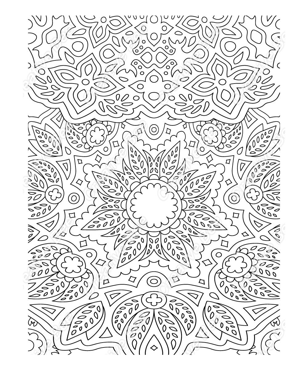 Geometric Patterns Coloring Book - Creative Bee