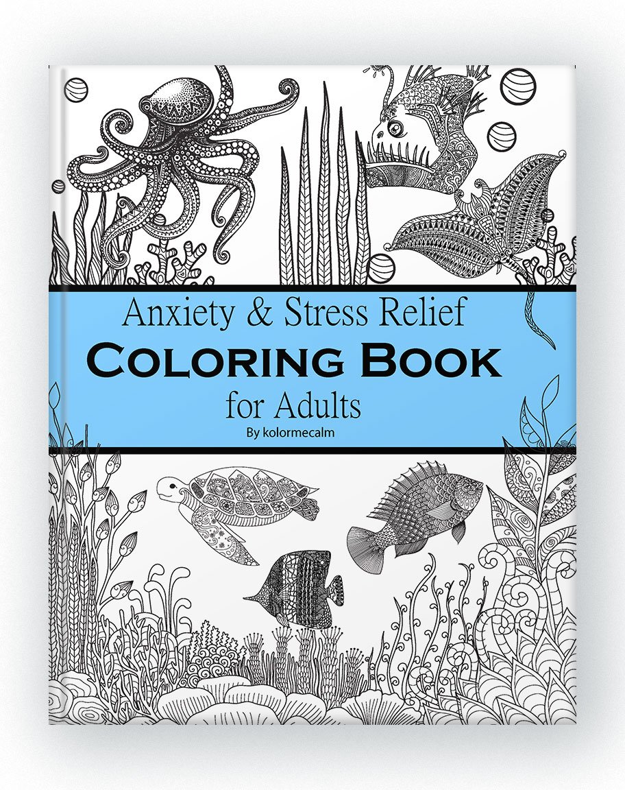 Sea Animals Adult Coloring Book - Creative Bee