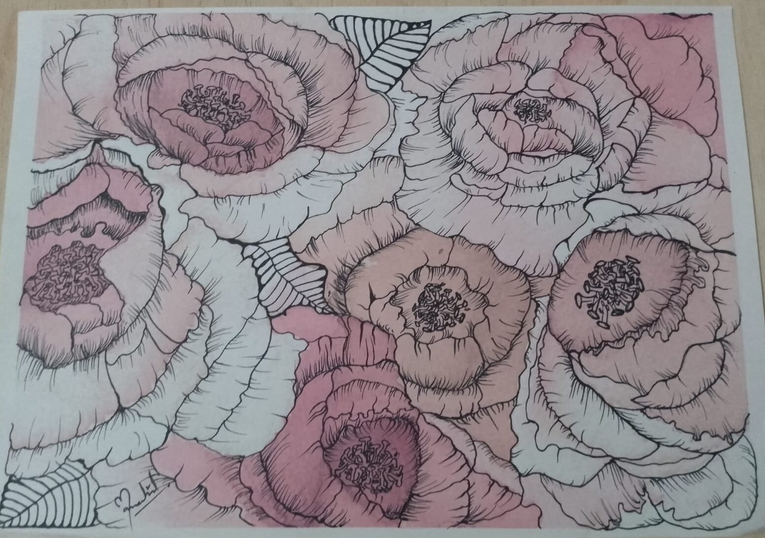 Reverse Coloring Example roses